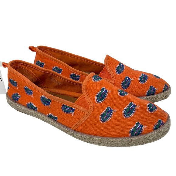 NCAA UF Florida Gators Espadrille Shoes Canvas Slip On Flat Orange Womens 9 - Picture 11 of 12